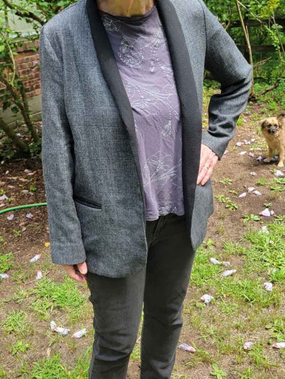 AQUA tweed Jacket - L
